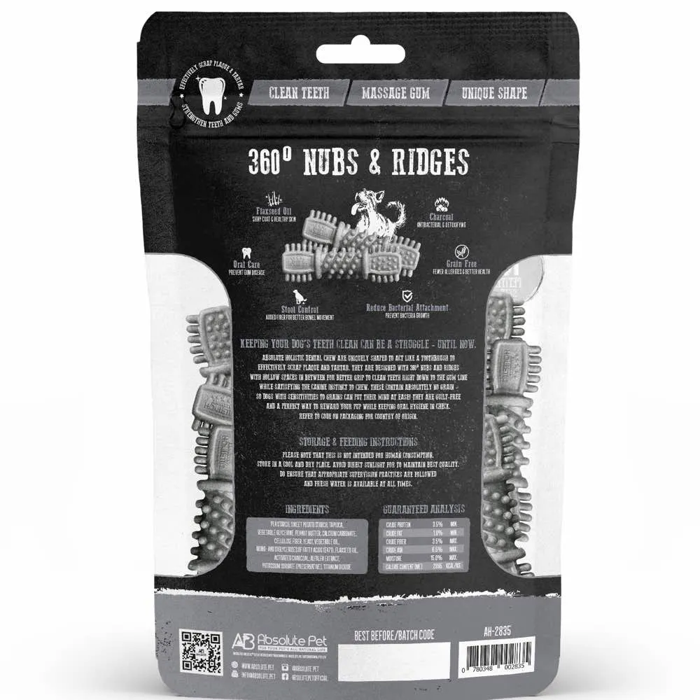 2 FOR $12.80: Absolute Holistic Dental Chew Charcoal Value Pack 160g