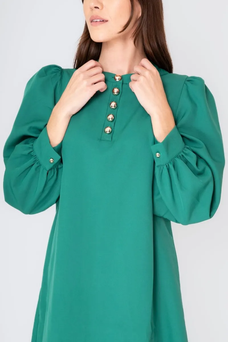 AMANDA DRESS (GREEN) 37.5"