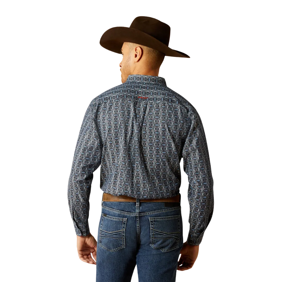 Ariat Men's Rochard Chambray Print Blue Shirt