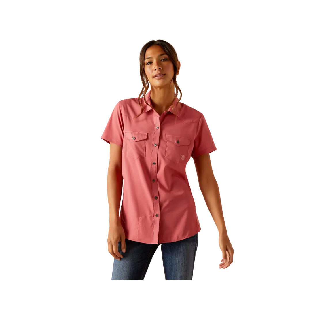 Ariat Women's Western Ventek Slate Rose Pink Shirt