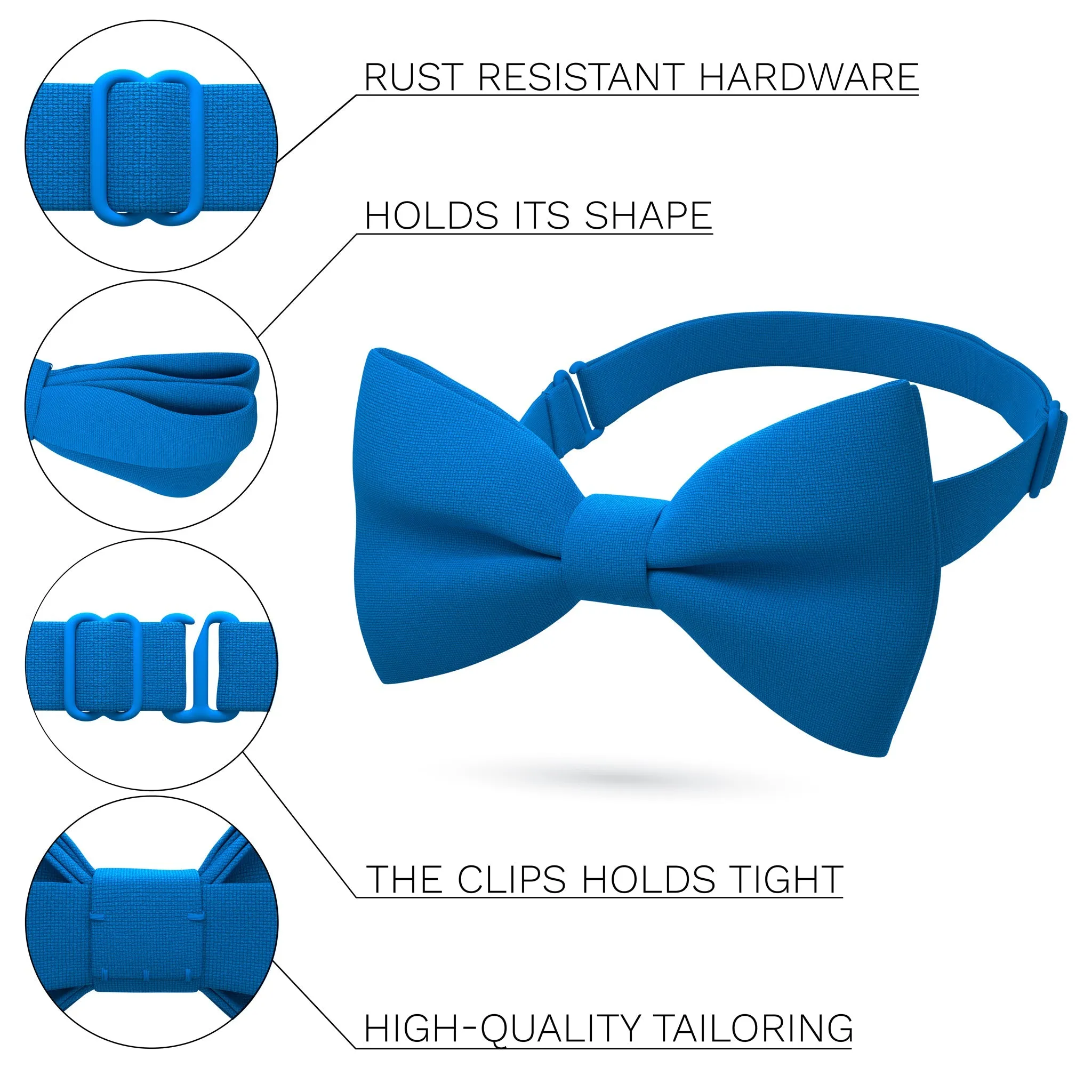 Azure Blue Bow Tie