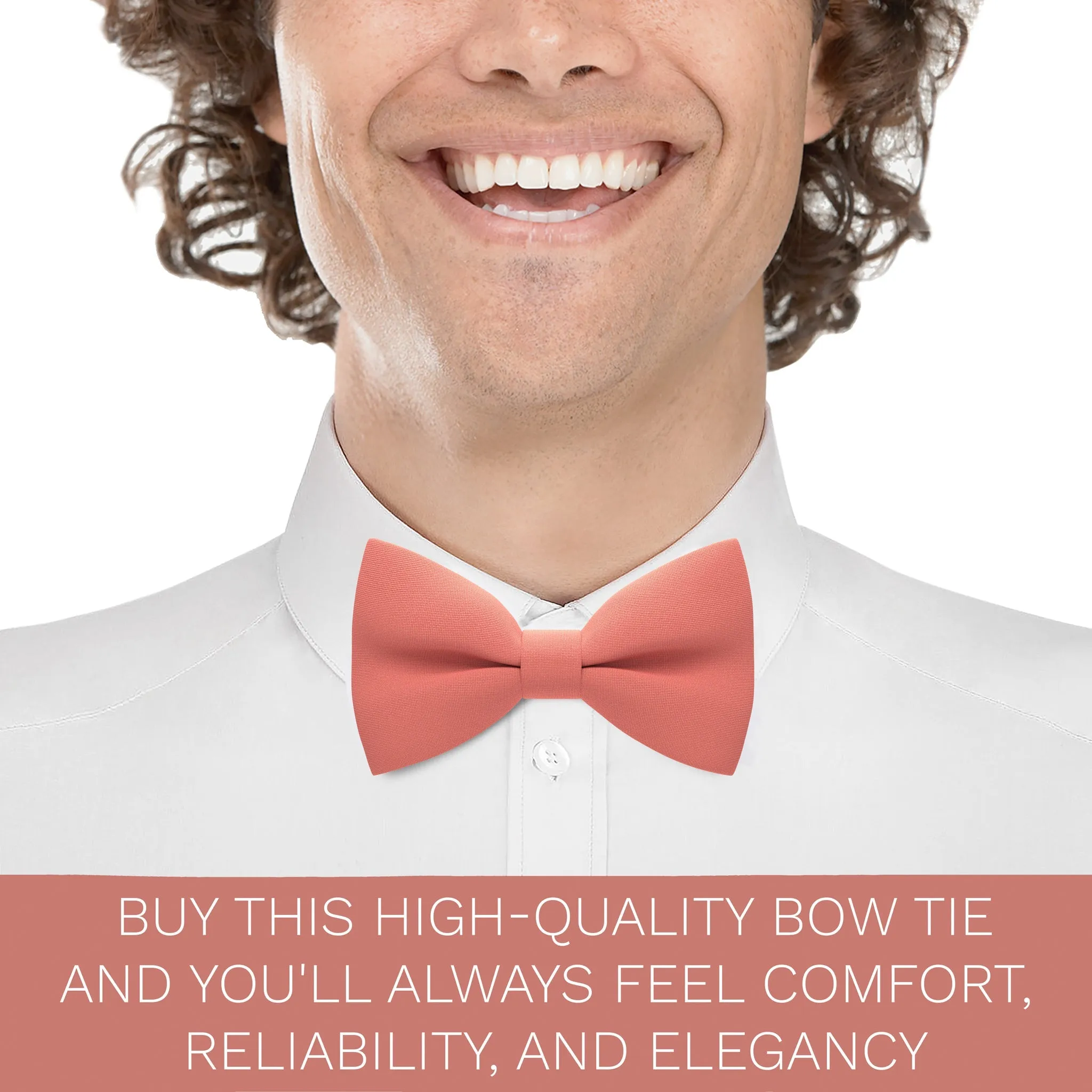Bright Peach Bow Tie