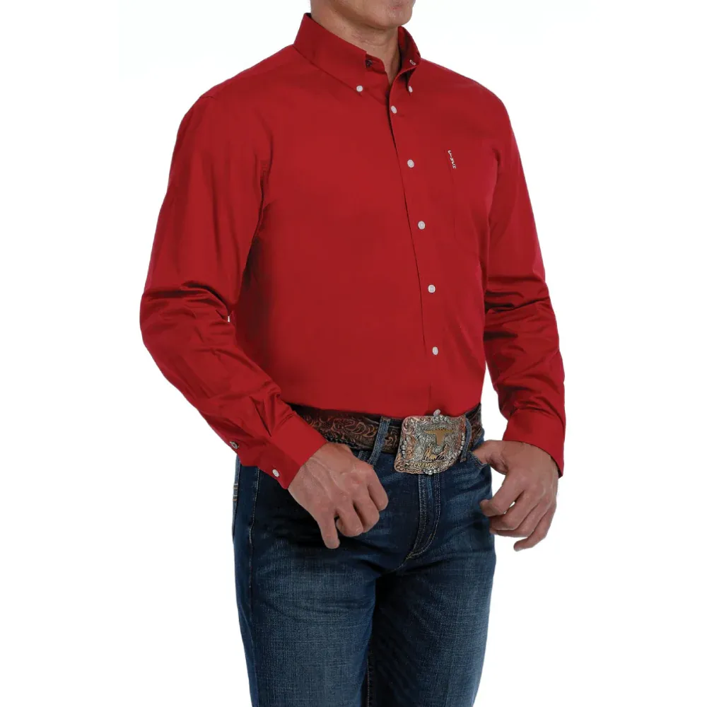 Cinch Men's Modern Fit Red Shirt