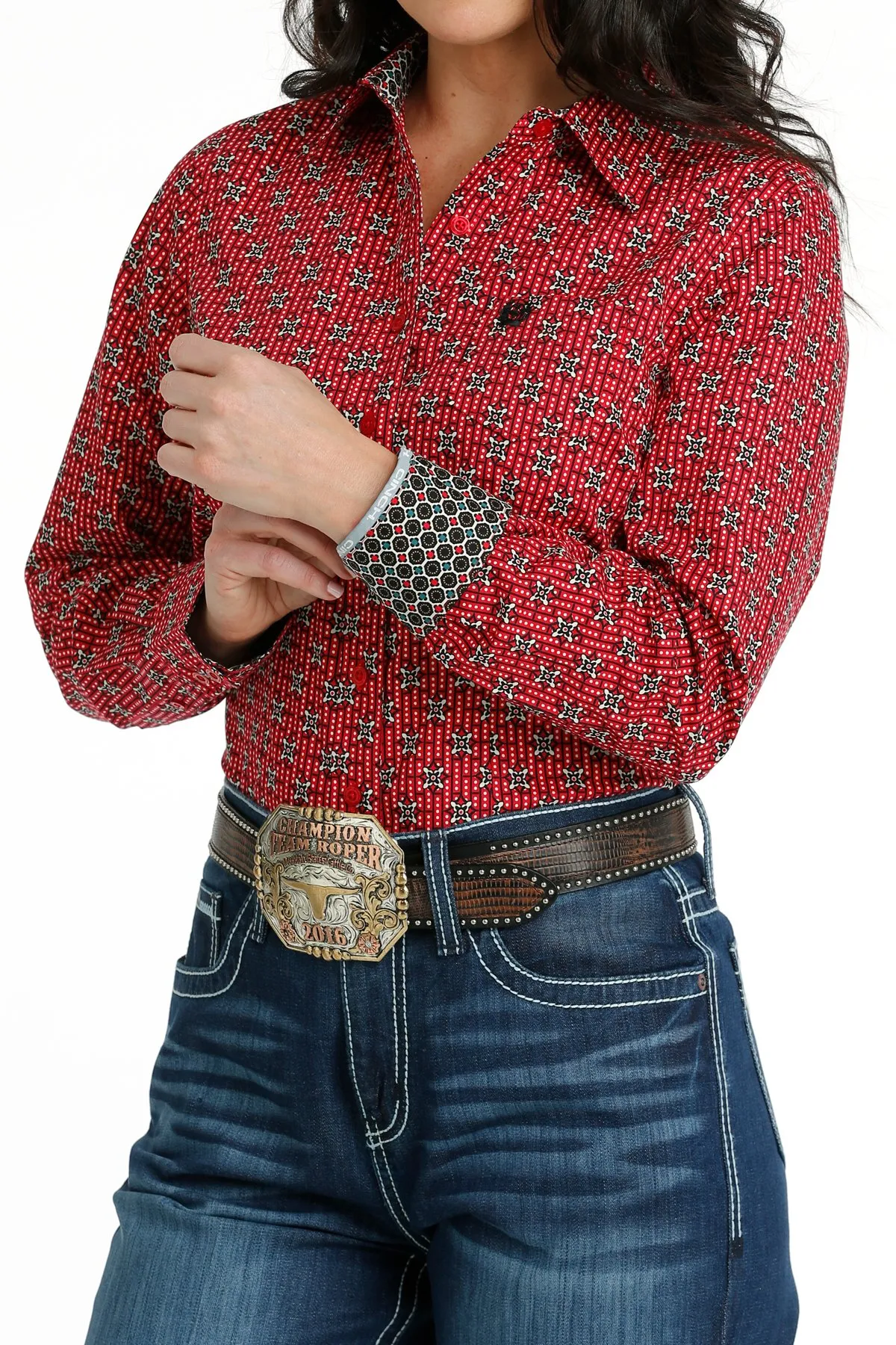 Cinch Women's Button Down Western Red Shirt