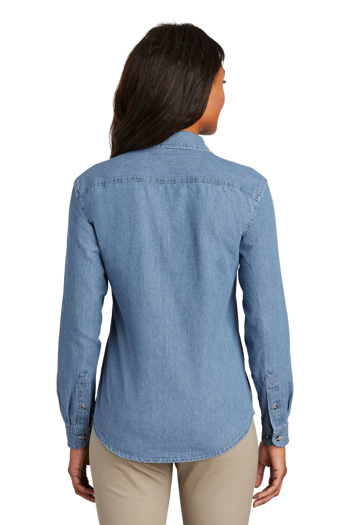 Courtney Long Sleeve Denim Shirt - Faded Blue (Ships in 1-2 Weeks)