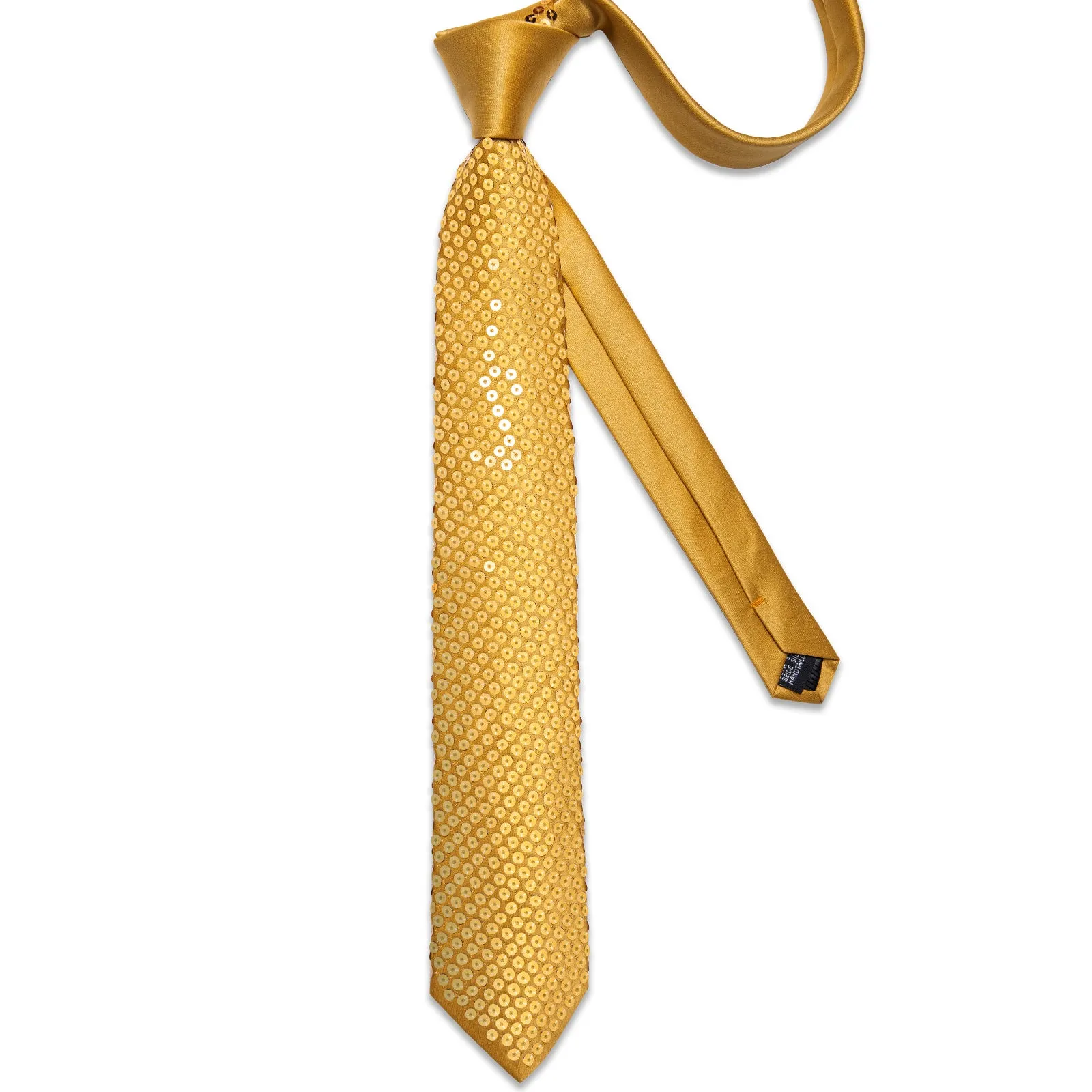 DiBanGu Gold Tie Unisex Sparkling Sequin Tie Men's Women's Stage Show Sequin Tie