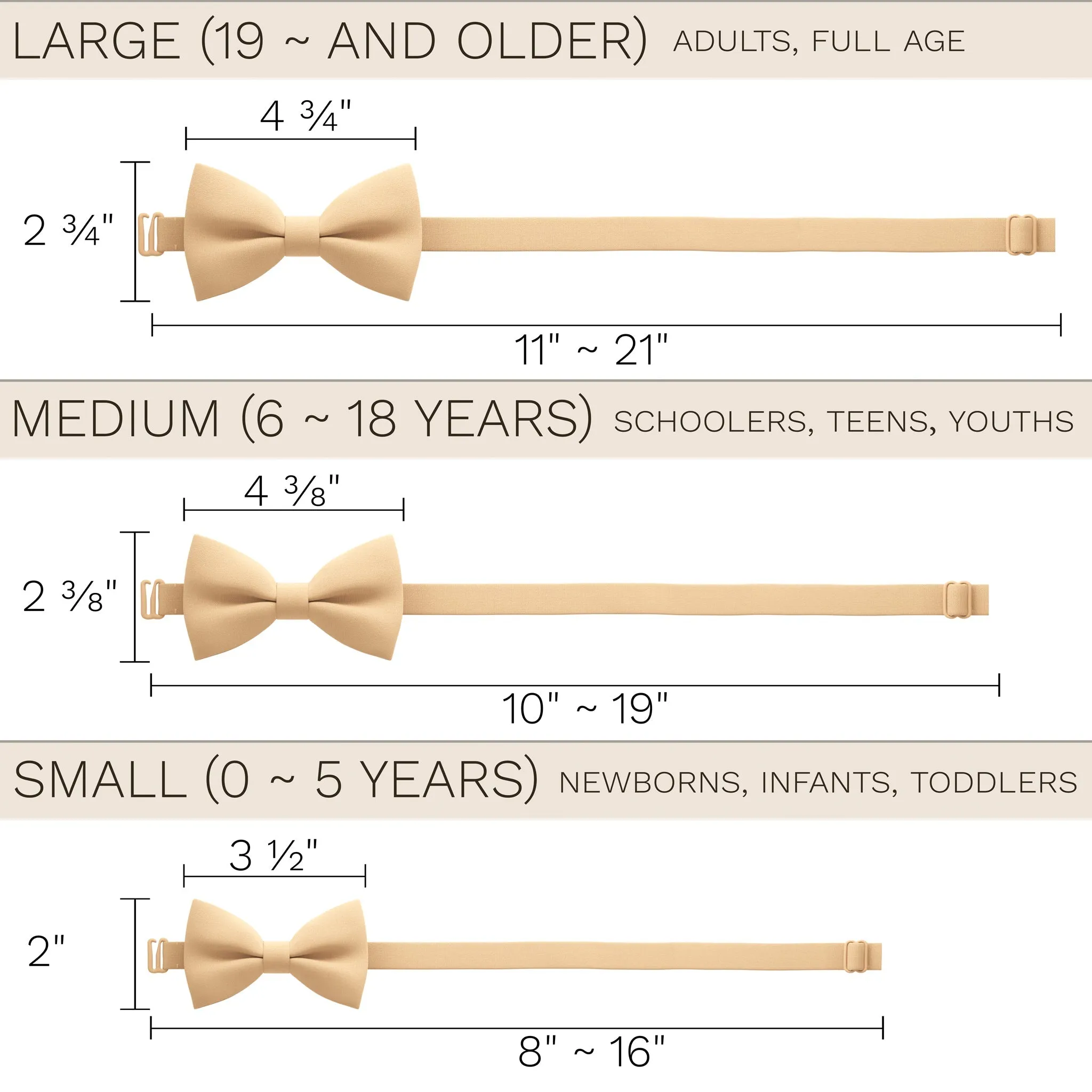 Eggnog Beige Bow Tie