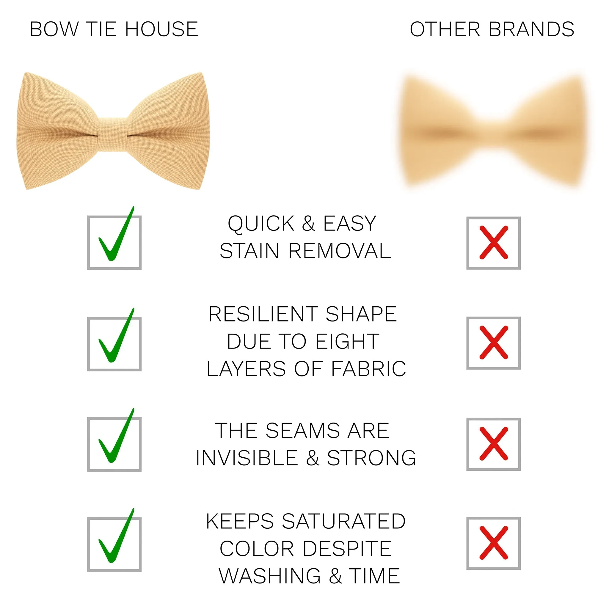 Eggnog Beige Bow Tie
