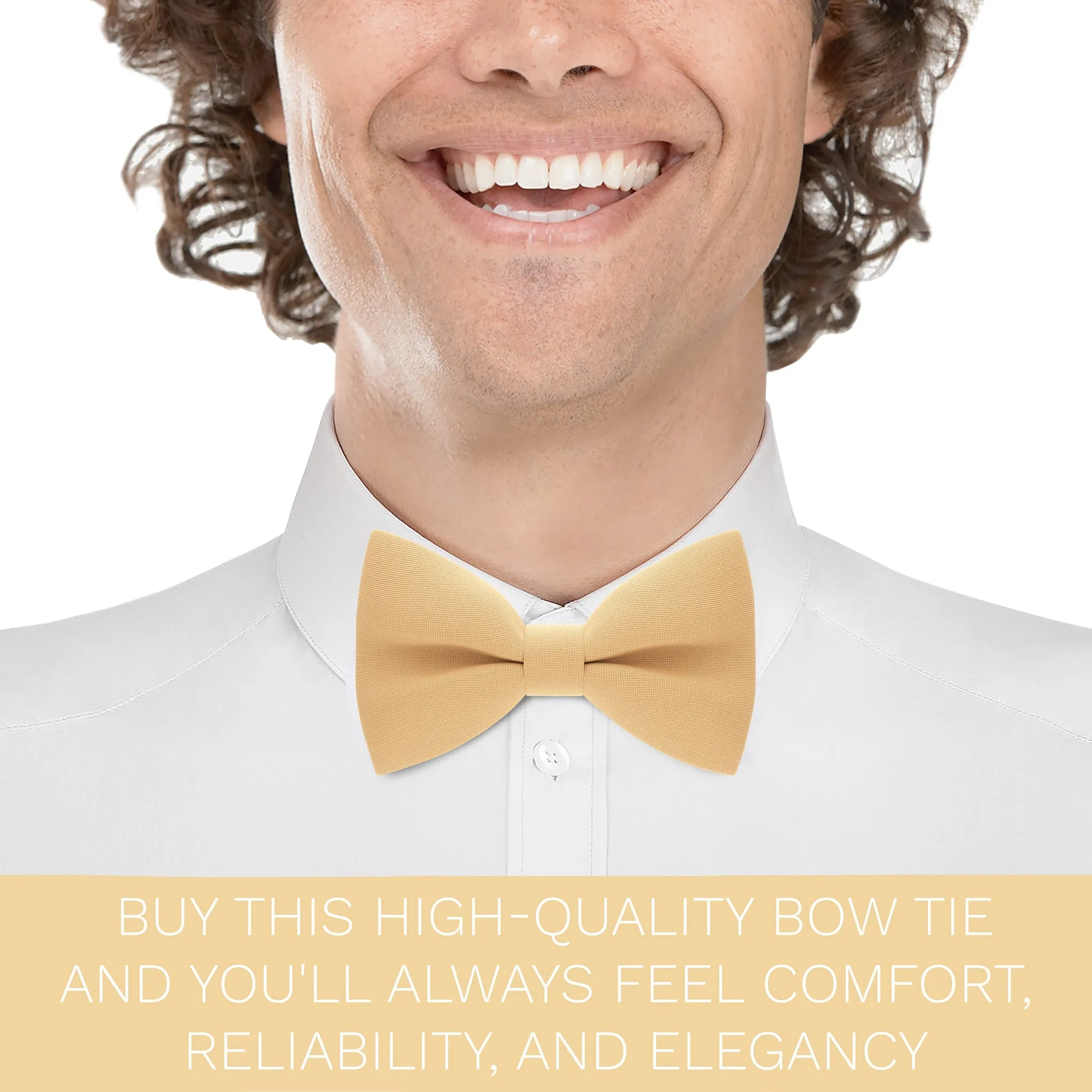 Eggnog Beige Bow Tie