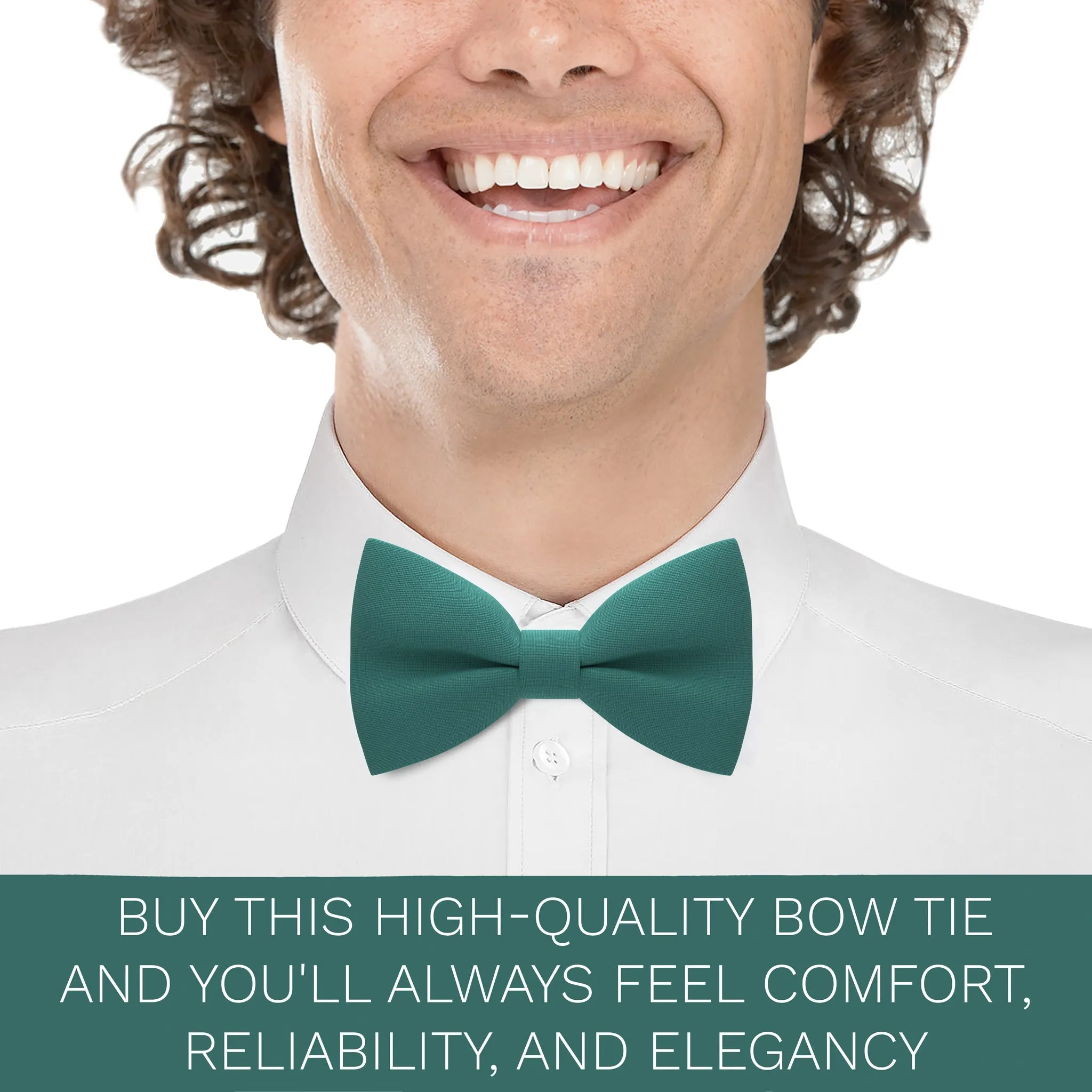 Green Teal Bow Tie