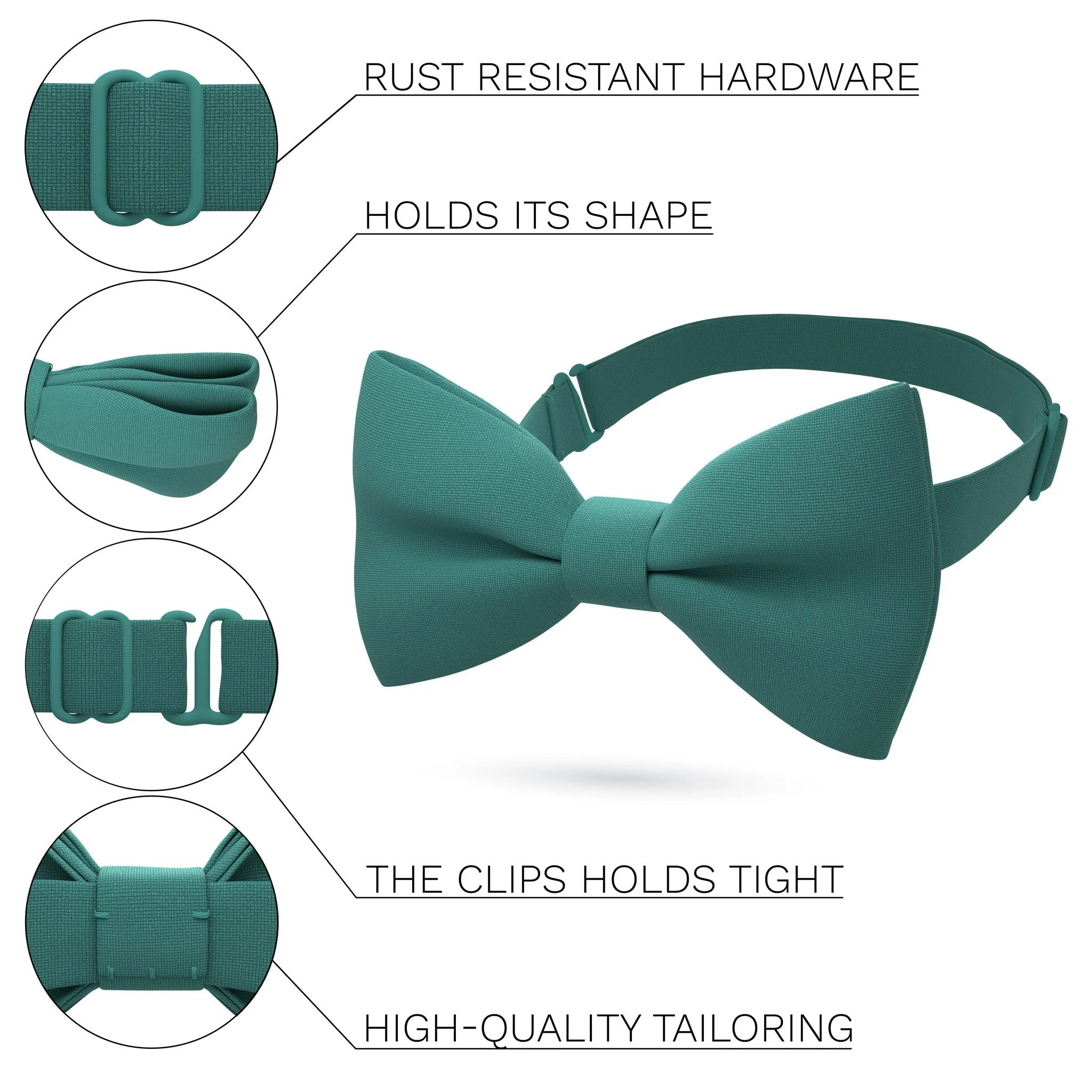 Green Teal Bow Tie
