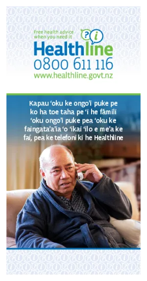 Healthline flyer - Tongan version