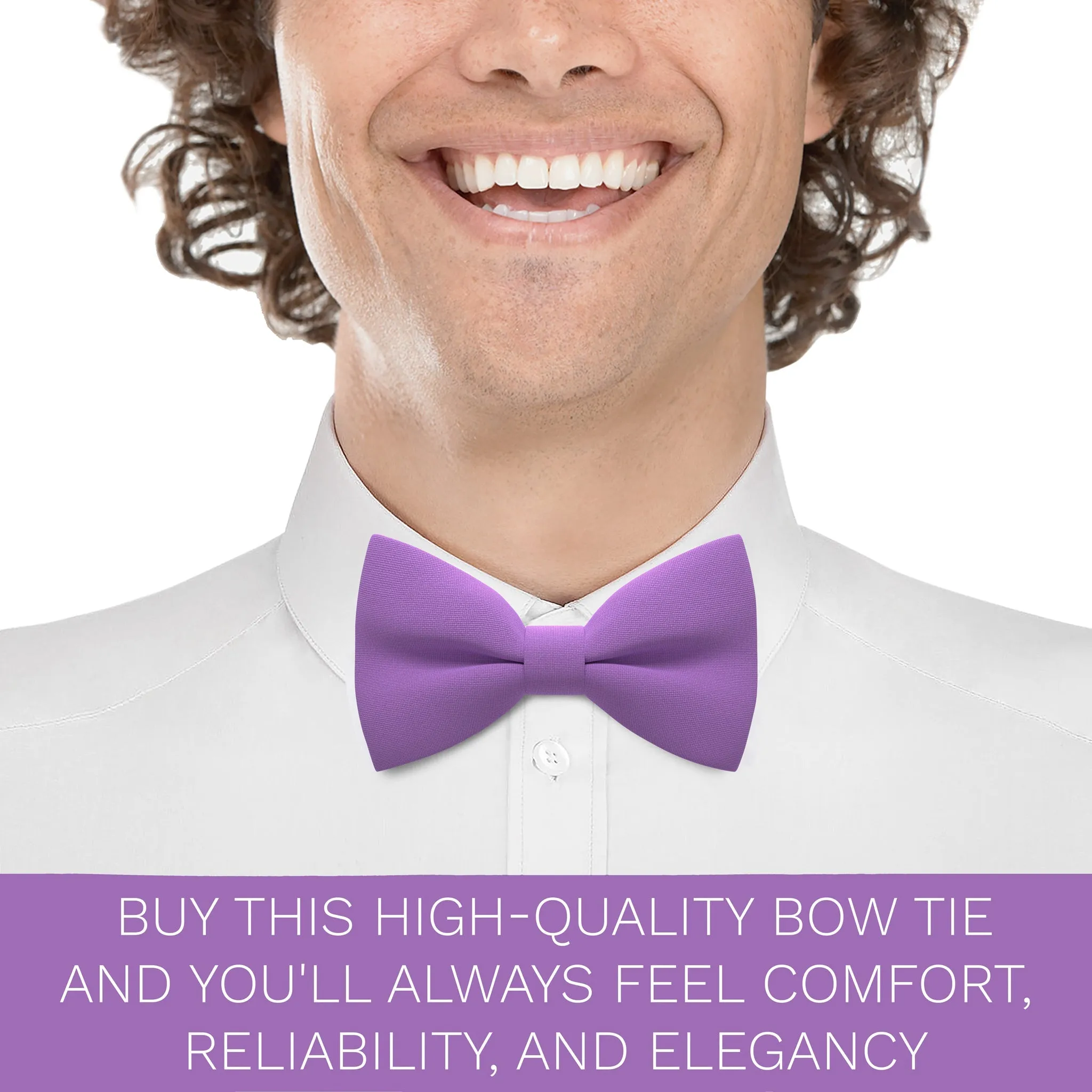 Lilac Bouquet Bow Tie
