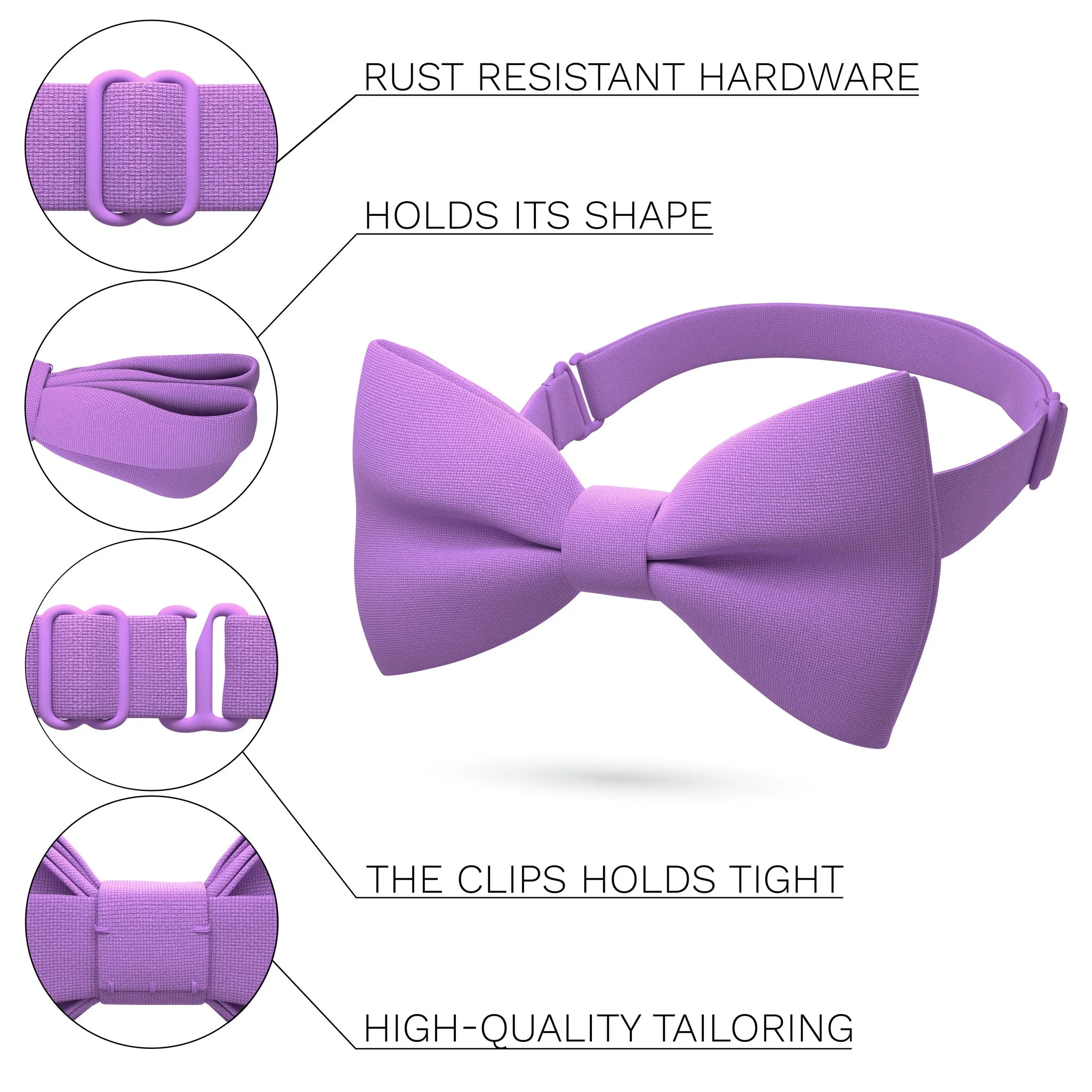 Lilac Bouquet Bow Tie