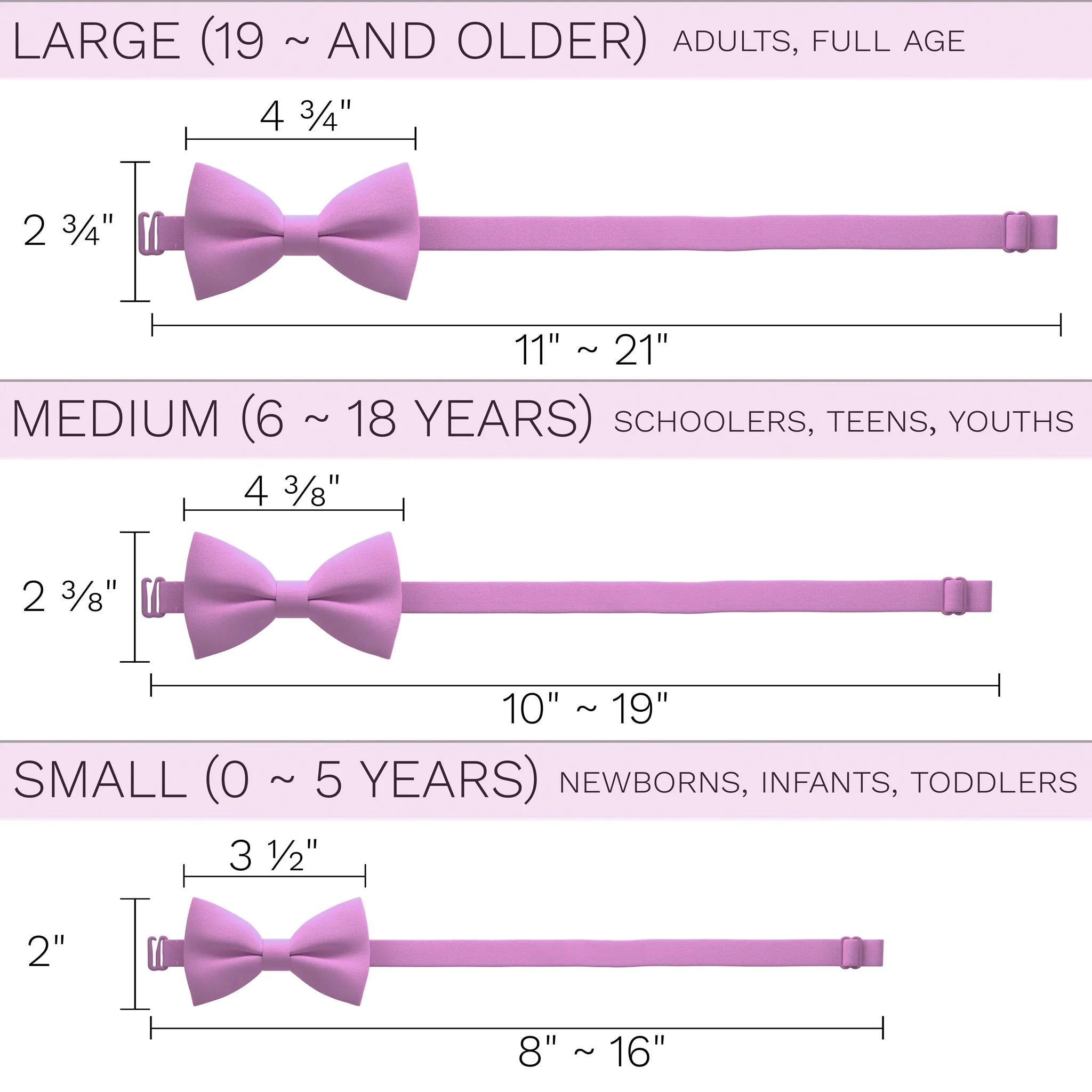 Lilac Chiffon Bow Tie