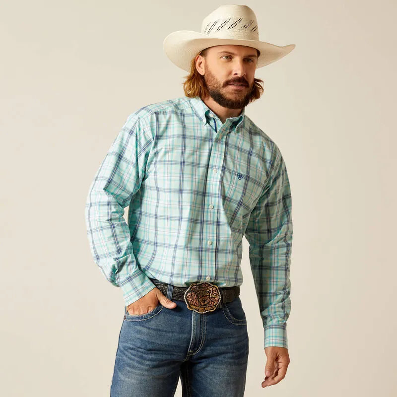 Men's Ariat Pro Pete Long Sleeve Plaid Button Down Shirt