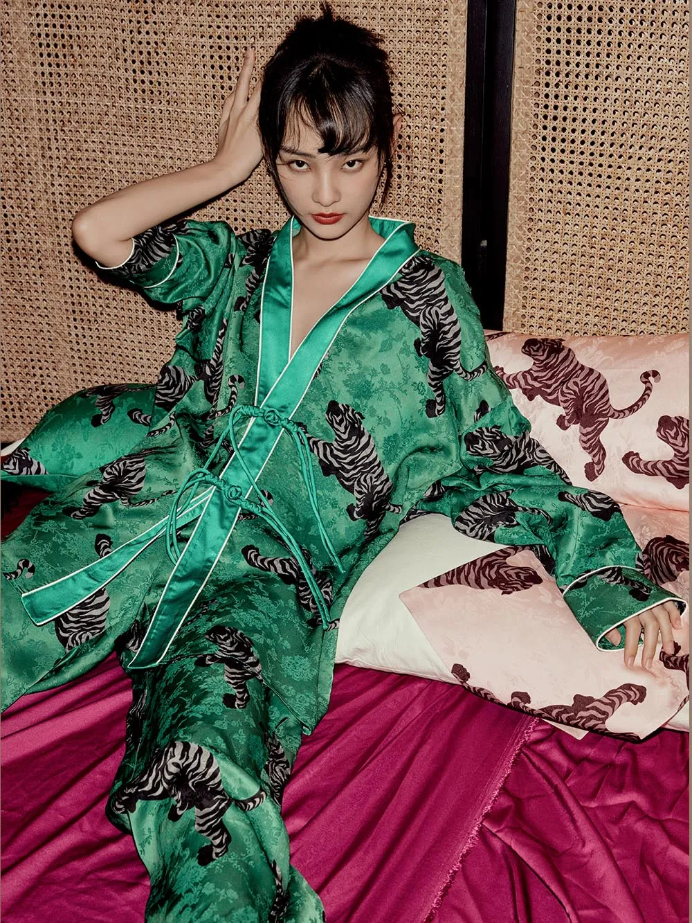 MUKZIN Crouching Dragon and Hidden Tiger Neo Chinese  Pajama Shirts