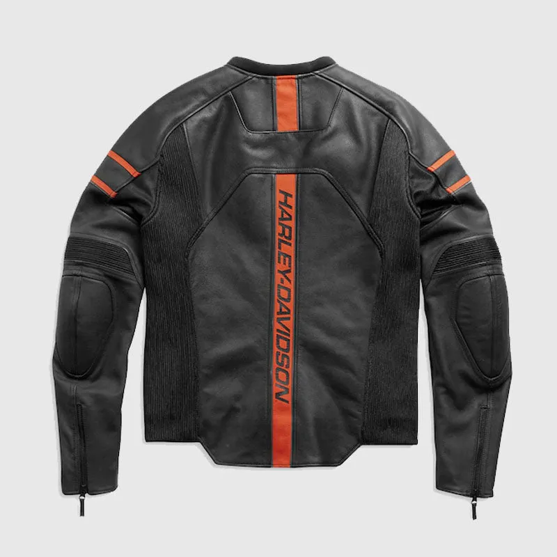 New Premium Quality Men's H-D Brawler Leather Jacket