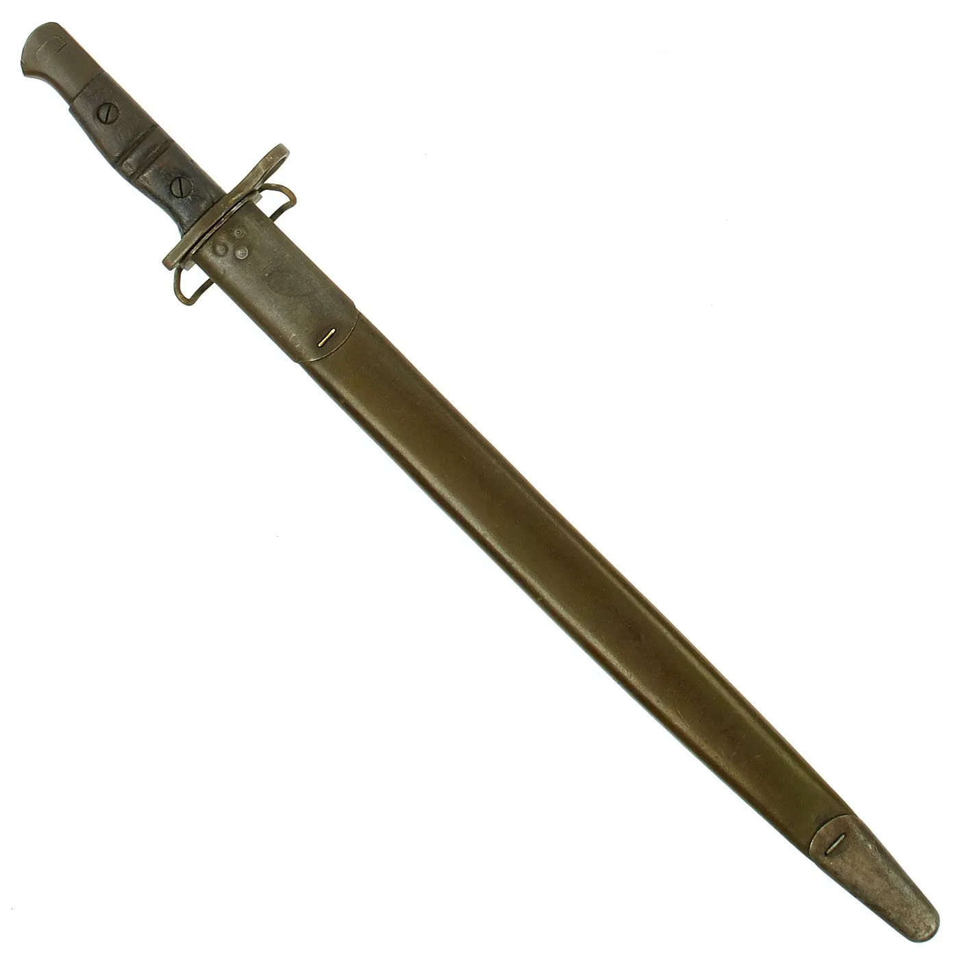 Original U.S. WWI M1917 Enfield British P1913 Overstamp Bayonet by Remington with Scabbard