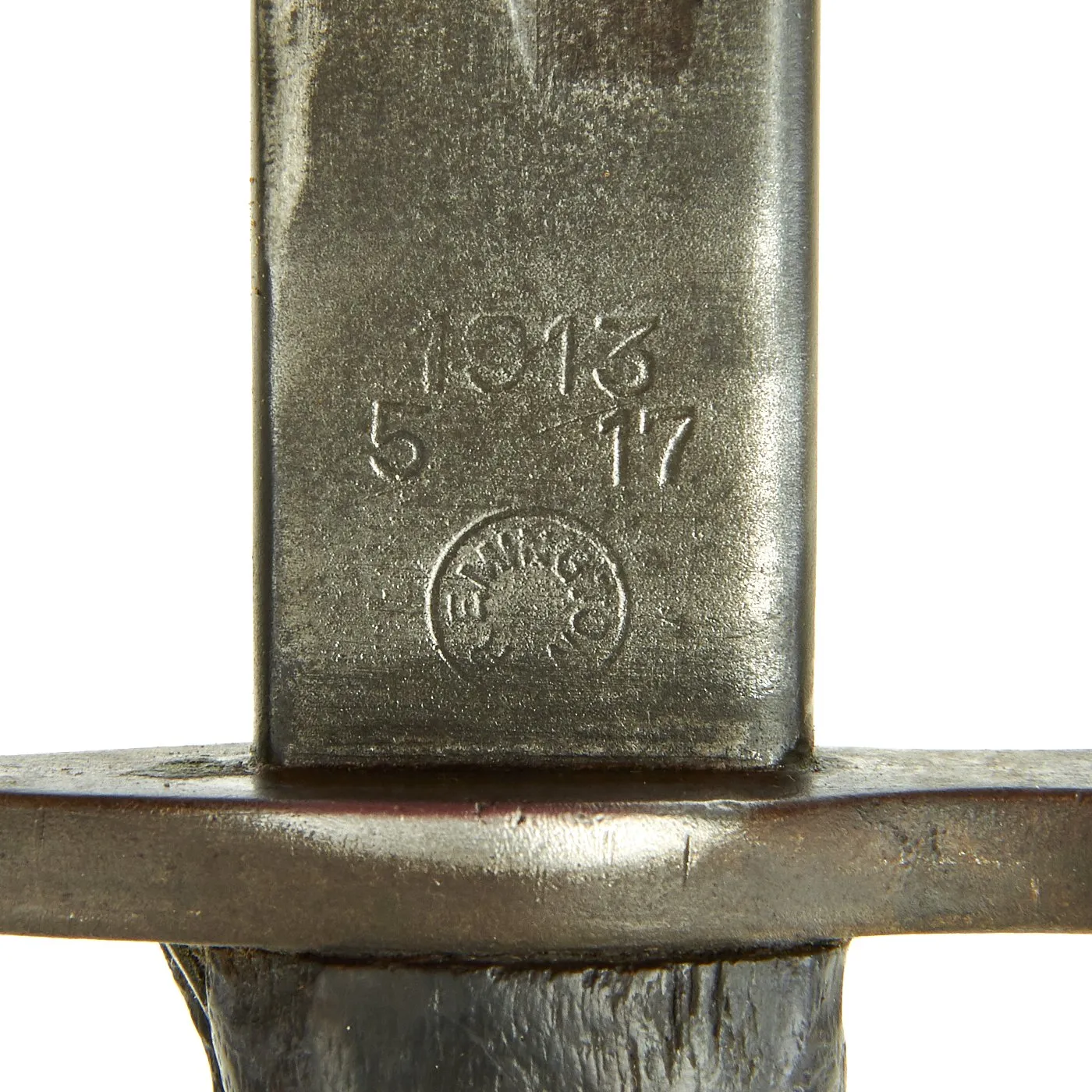 Original U.S. WWI M1917 Enfield British P1913 Overstamp Bayonet by Remington with Scabbard