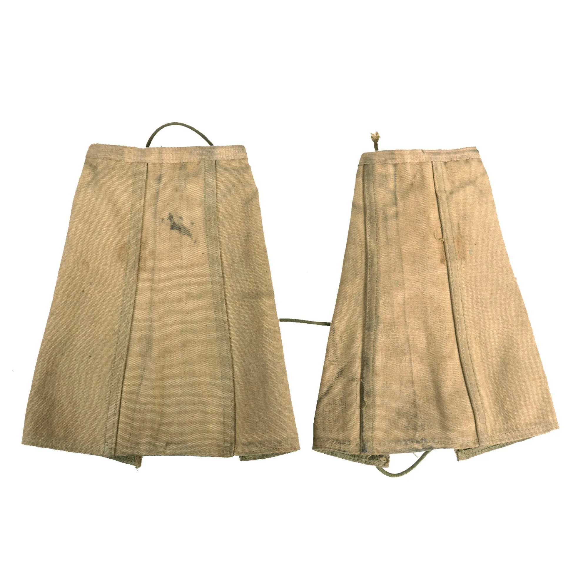 Original U.S. WWI M1917 Trench “Pershing” Boots With Wool Puttees, M1907 Gaiters and M1917 Gaiters - Matched Size 6