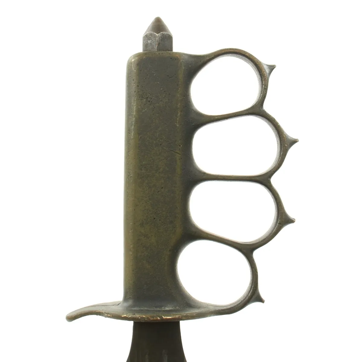 Original U.S. WWI Model 1918 Mark I Trench Knife by L.F. & C. in Mint Condition with Steel Scabbard