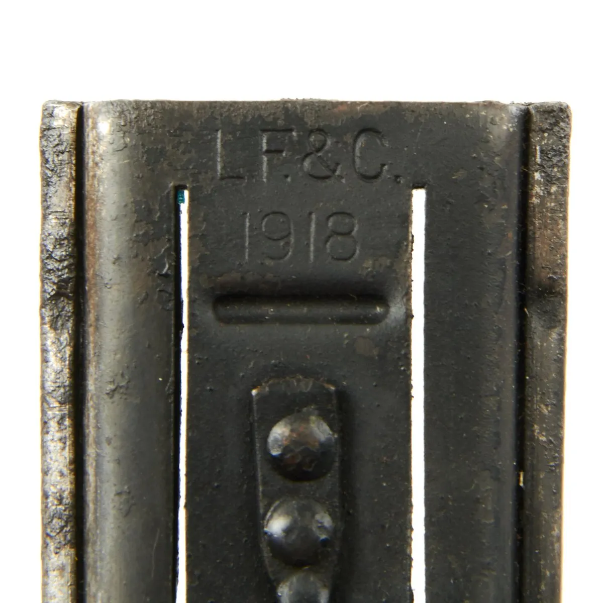 Original U.S. WWI Model 1918 Mark I Trench Knife by L.F. & C. in Mint Condition with Steel Scabbard