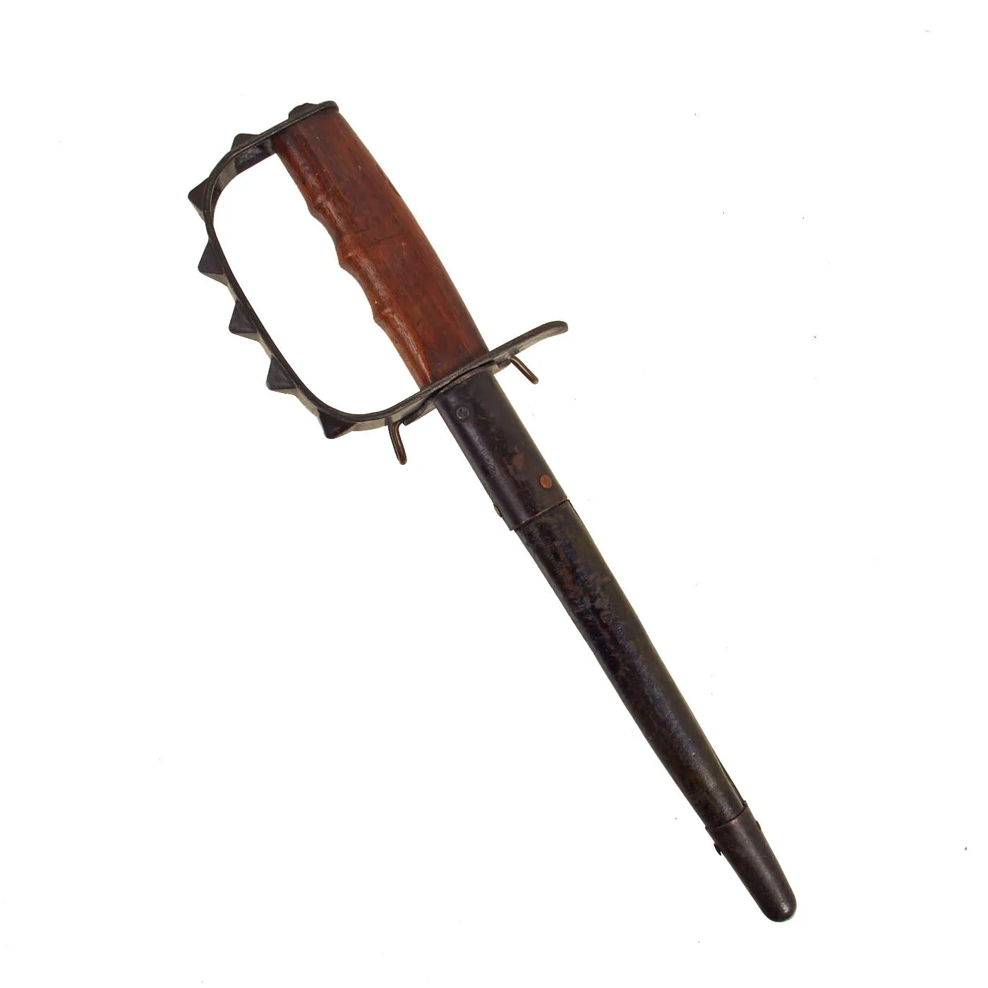 Original U.S. WWI UNISSUED M1917 Trench Knife by L.F. & C dated 1917 With Cardboard Shipping Tube and Scabbard by Jewell dated 1918