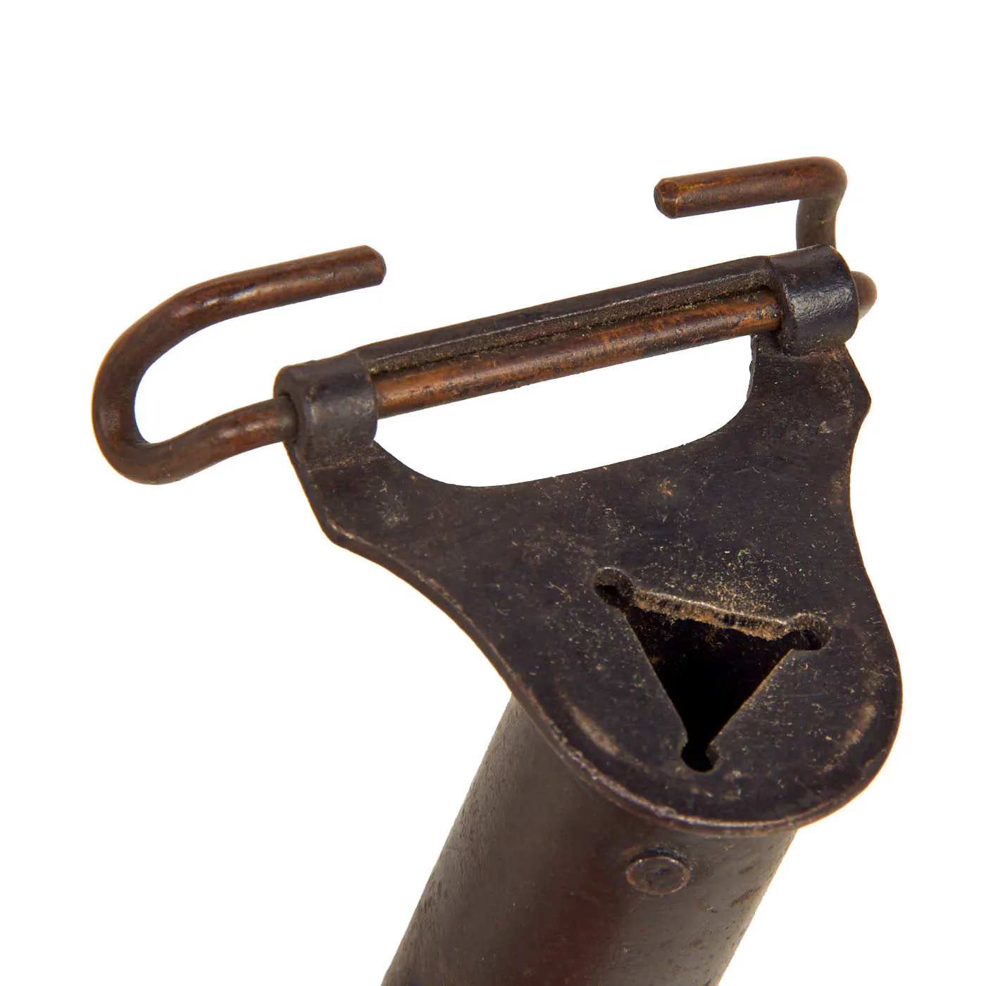 Original U.S. WWI UNISSUED M1917 Trench Knife by L.F. & C dated 1917 With Cardboard Shipping Tube and Scabbard by Jewell dated 1918