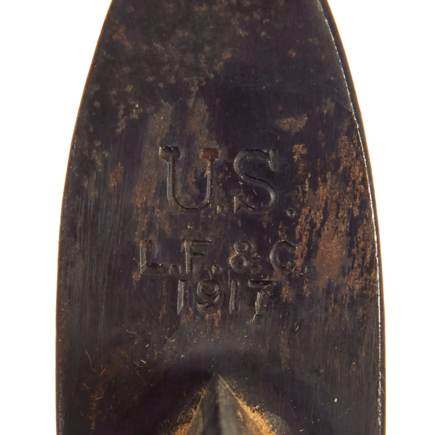 Original U.S. WWI UNISSUED M1917 Trench Knife by L.F. & C dated 1917 With Cardboard Shipping Tube and Scabbard by Jewell dated 1918