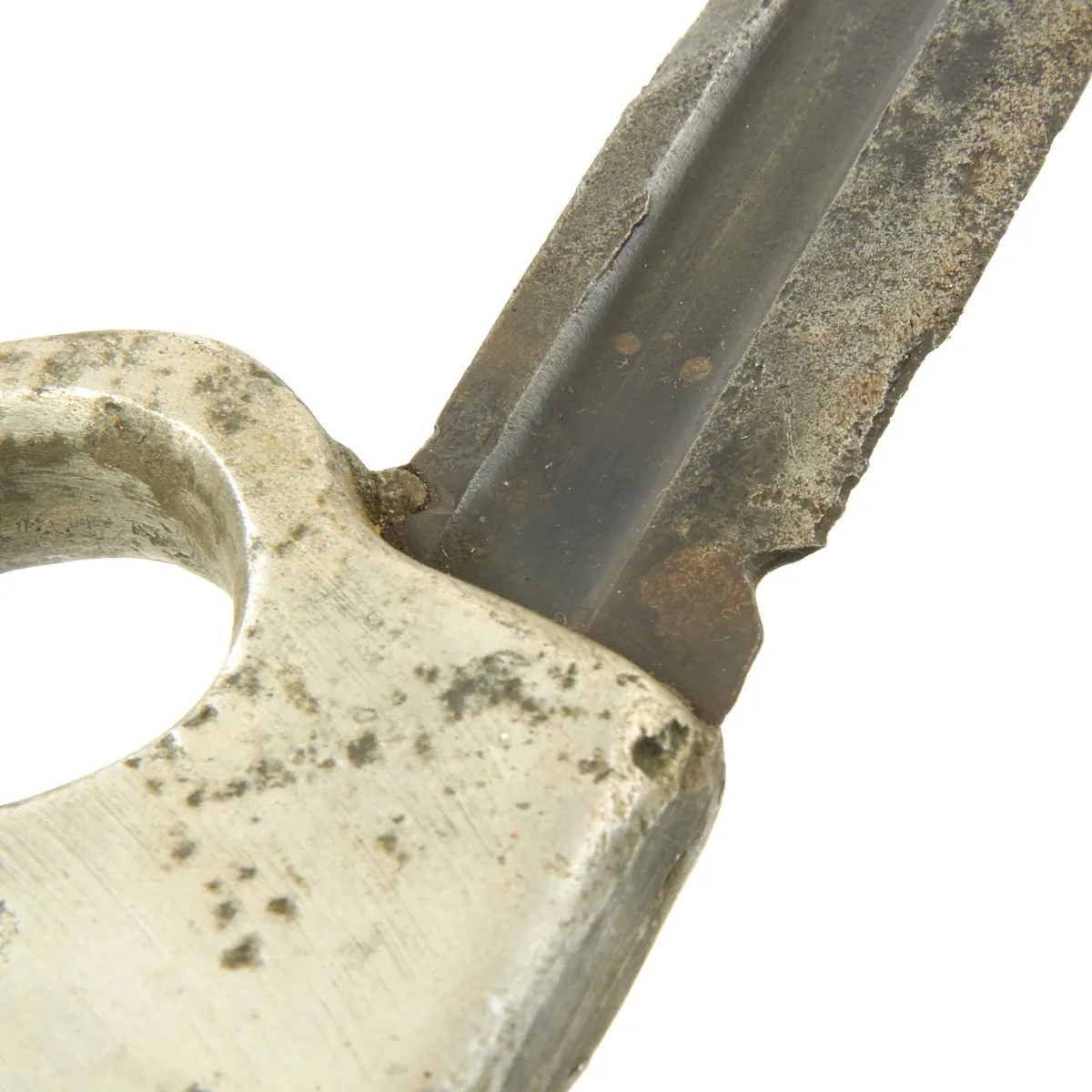 Original U.S. WWII Custom Knuckle Duster Fighting Knife Constructed From Remington Bayonet