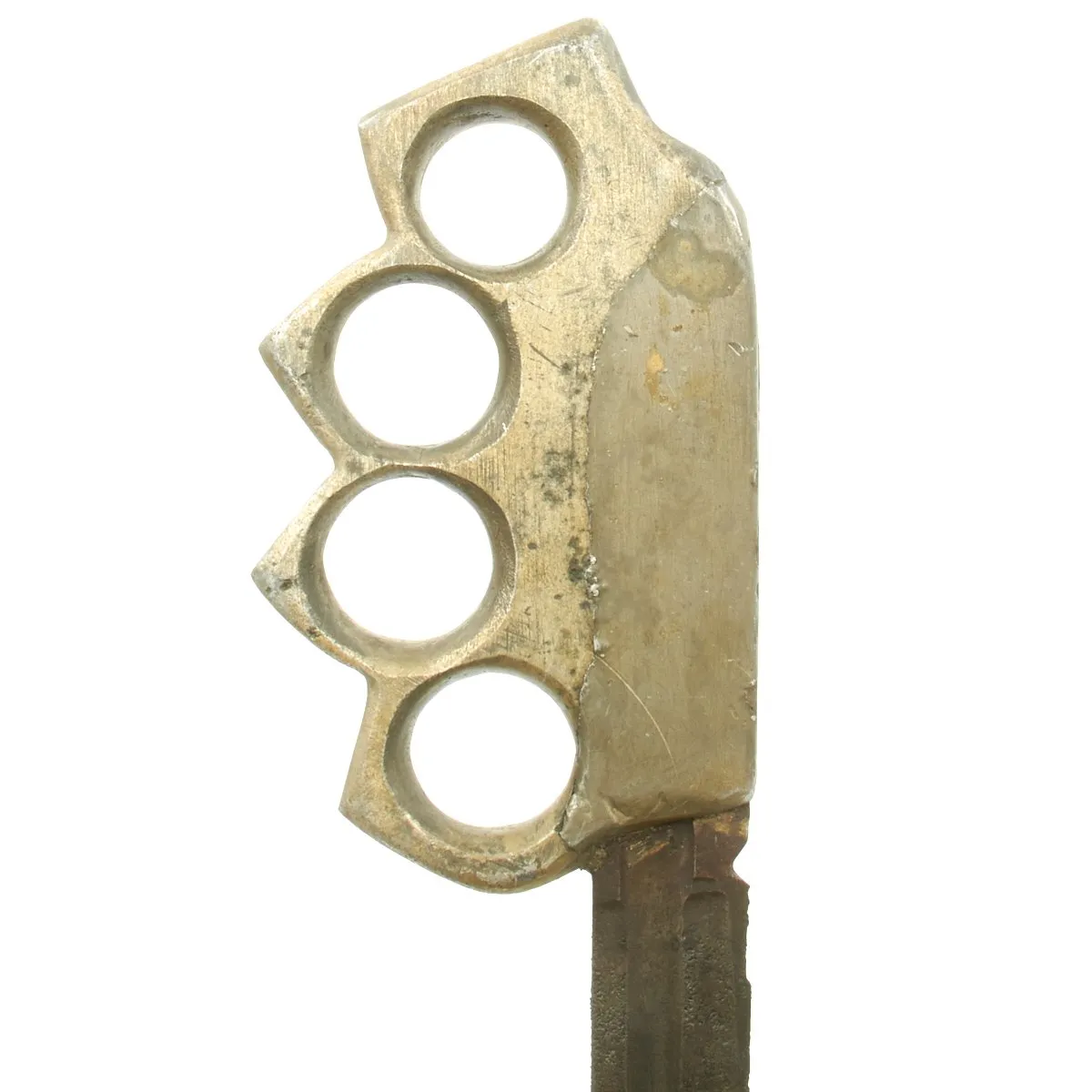 Original U.S. WWII Custom Knuckle Duster Fighting Knife Constructed From Remington Bayonet