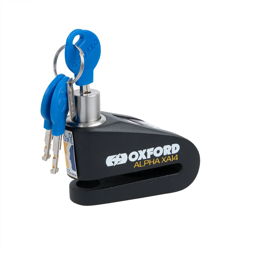 Oxford Alpha XA14 Alarm Disc Lock Motorcycle & Scooter Security
