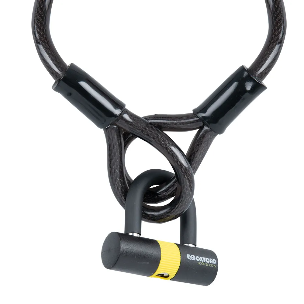 Oxford Loop Lock15 Cable Lock Mini Shackle Motorbike Security