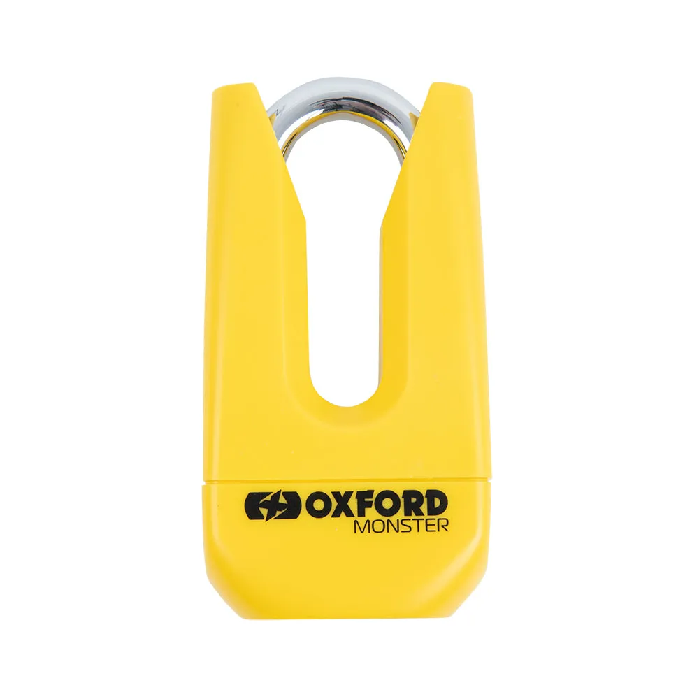 Oxford Monster 11mm Disc Lock Yellow Motorcycle Security