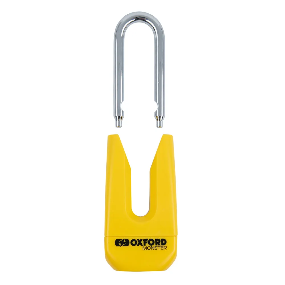Oxford Monster 11mm Disc Lock Yellow Motorcycle Security