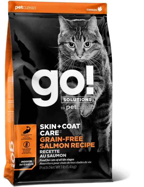 PETCUREAN GO! Skin   Coat Care: Grain-free Salmon Recipe for Cats