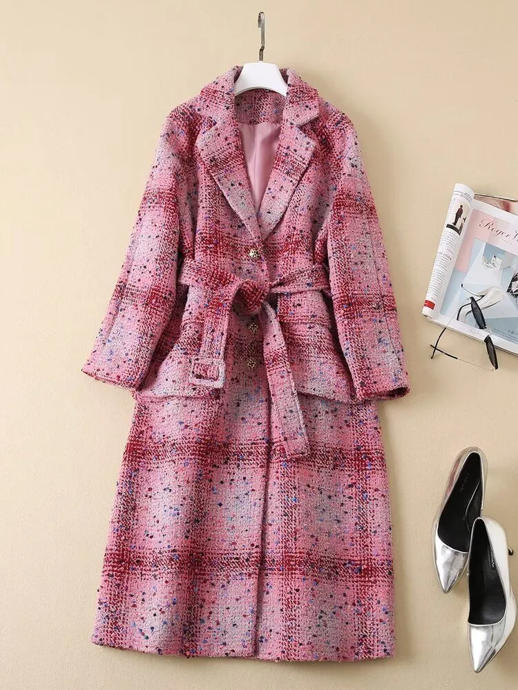 Pre Order:  Confetti Red Plaid Coat