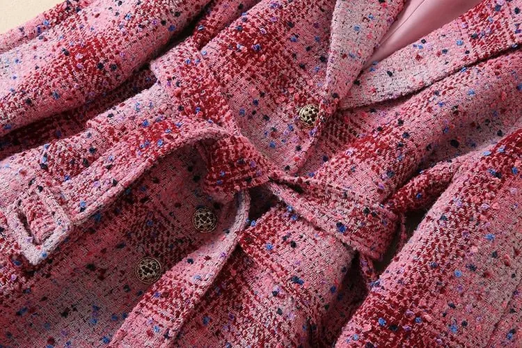 Pre Order:  Confetti Red Plaid Coat