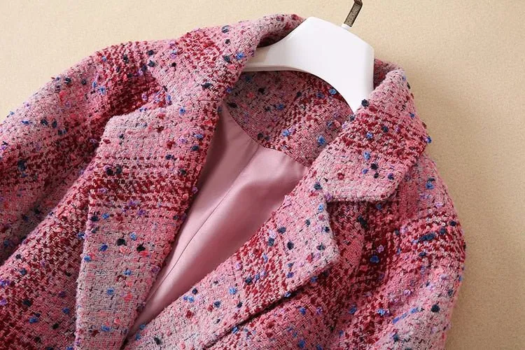 Pre Order:  Confetti Red Plaid Coat