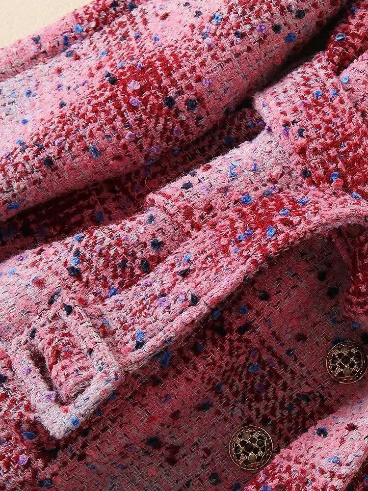 Pre Order:  Confetti Red Plaid Coat