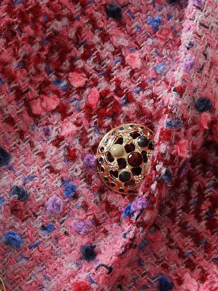Pre Order:  Confetti Red Plaid Coat
