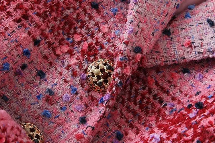 Pre Order:  Confetti Red Plaid Coat