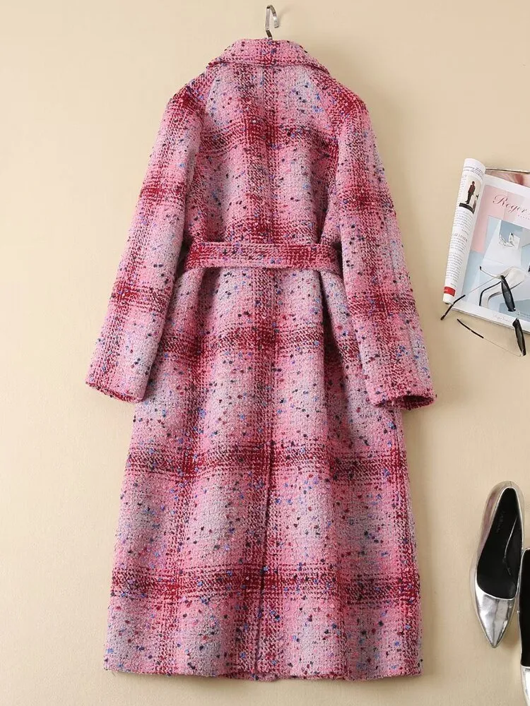 Pre Order:  Confetti Red Plaid Coat