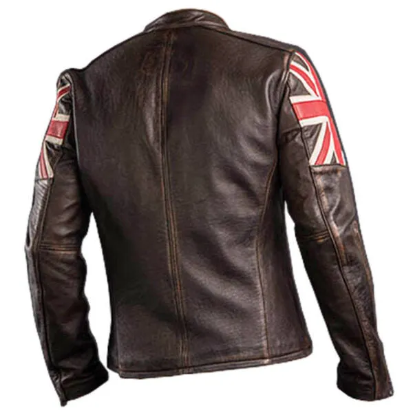 RW Authentic Sheepskin MEN’S BIKER VINTAGE STYLE MOTORCYCLE CAFE RACER LEATHER JACKET