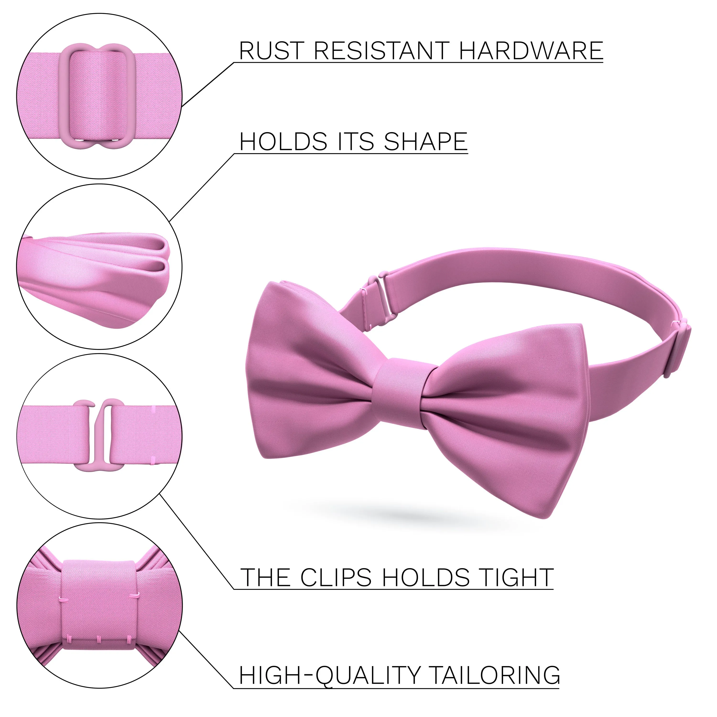 Satin Lilac Bow Tie