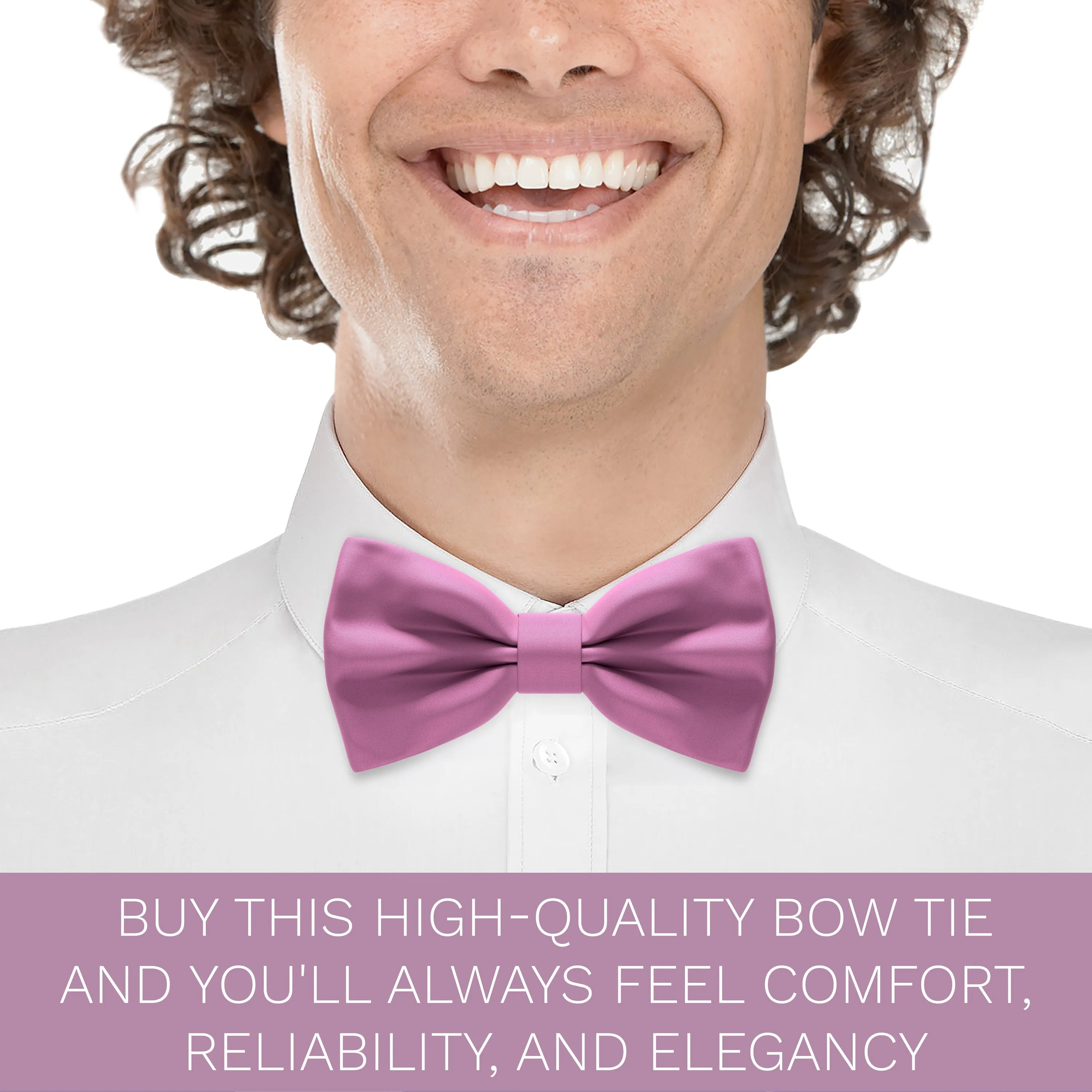 Satin Lilac Bow Tie