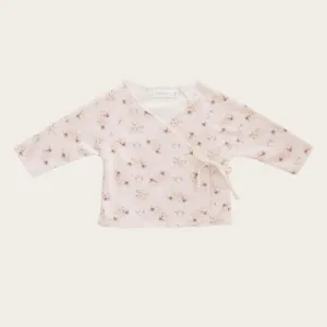 Sweet Pea Floral Organic Cotton Wrap Top